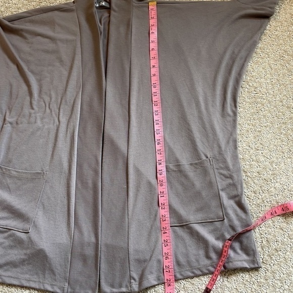 Coin 1804 Taupe Open Front Cardigan - Picture 7 of 7